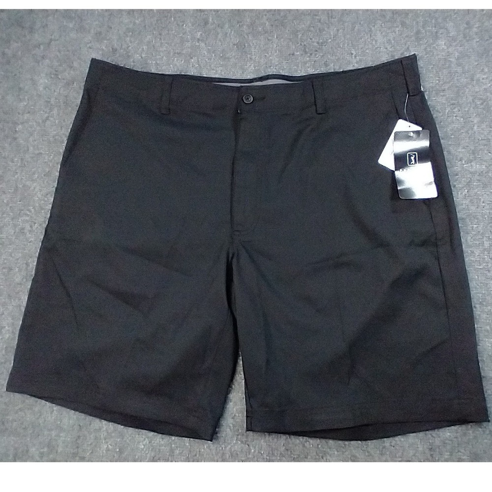 PGA TOUR Golf Shorts Mens 40 Black Stretch Performance Moisture Wicking NWT